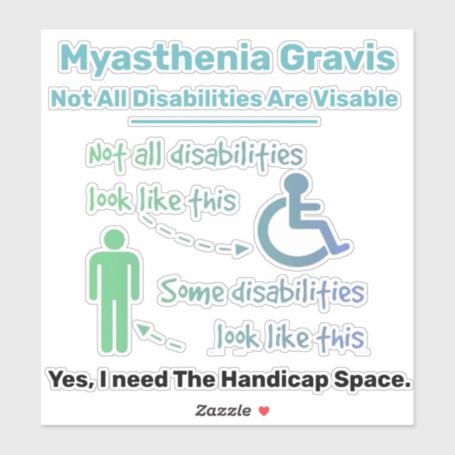 Myasthenia Gravis Bewusstsein Aufkleber (Blatt)