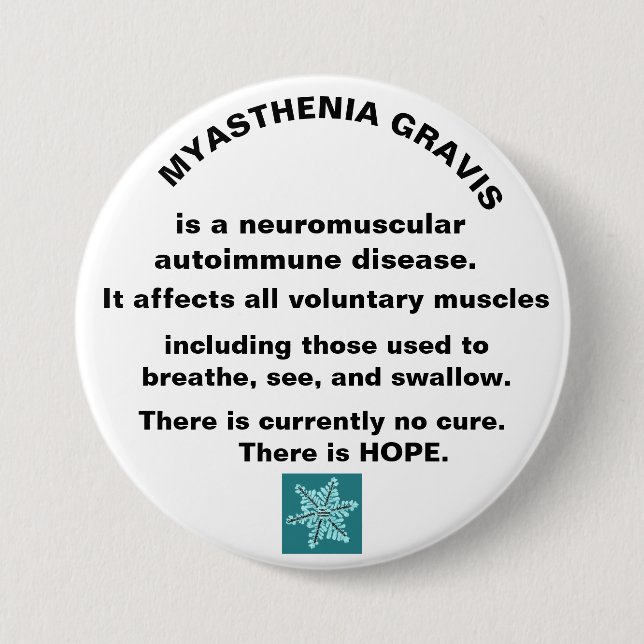 Myasthenia Gravis Bewusstsein Button (Vorderseite)