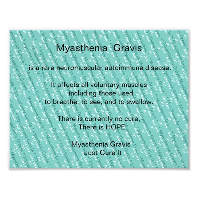 Myasthenia Gravis Bewusstsein Fotodruck (Vorne)