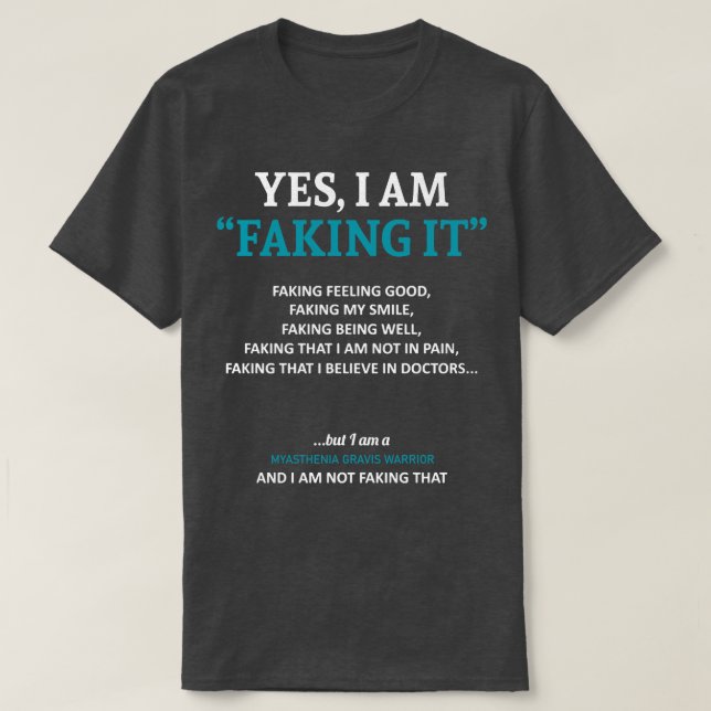 Myasthenia Gravis Bewusstsein ich tue es in diesem T-Shirt (Design vorne)