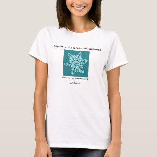 Myasthenia Gravis Bewusstsein mit Sysmptoms an T-Shirt