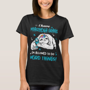 Myasthenia Gravis Bewusstsein Monat Band Geschenke T-Shirt
