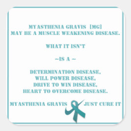 Myasthenia Gravis Bewusstsein Quadratischer Aufkleber
