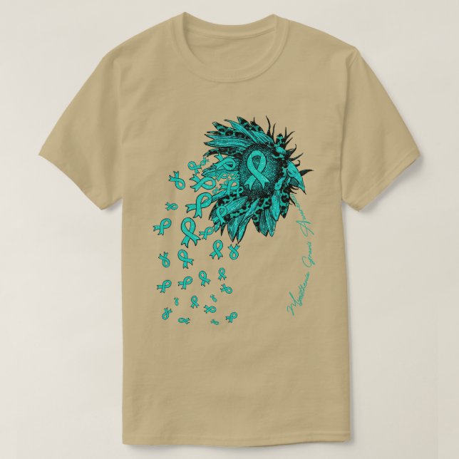 Myasthenia Gravis Bewusstsein Sonnenblumen T-Shirt (Design vorne)