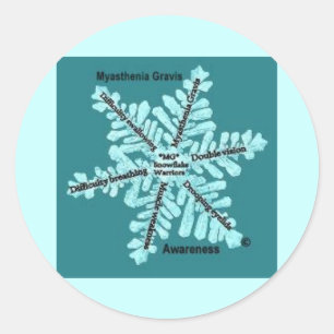 Myasthenia Gravis Bewusstseins-aquamarine Runder Aufkleber