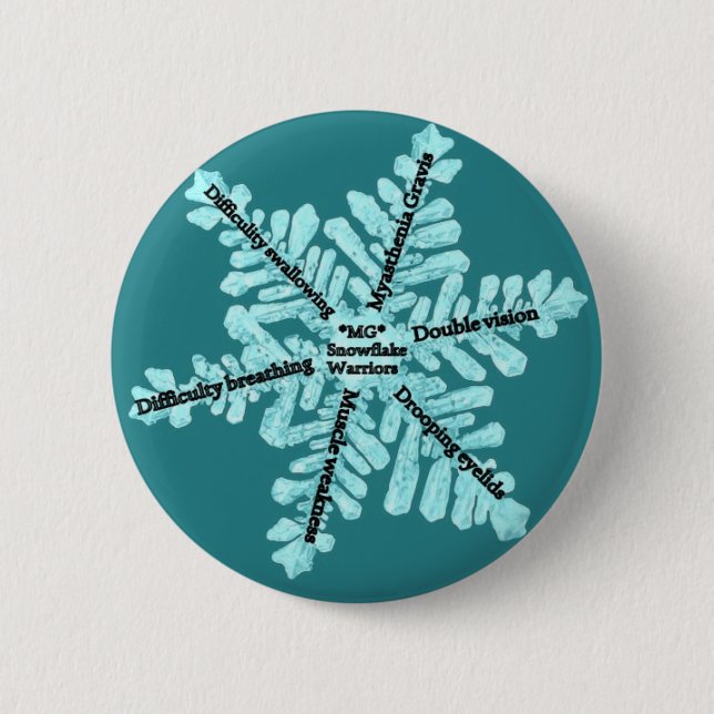Myasthenia Gravis Bewusstseins-Geschenke Button (Vorderseite)