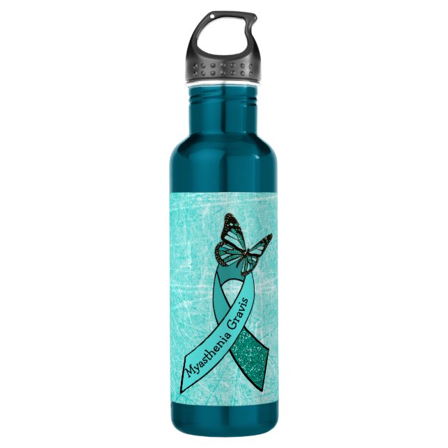 Myasthenia Gravis Butterfly Wasser Flasche Edelstahlflasche (Vorderseite)