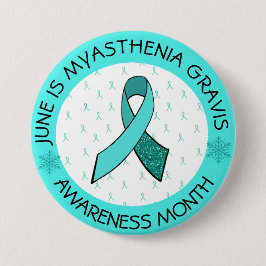 Myasthenia Gravis Hope Awareness Button Butterfly