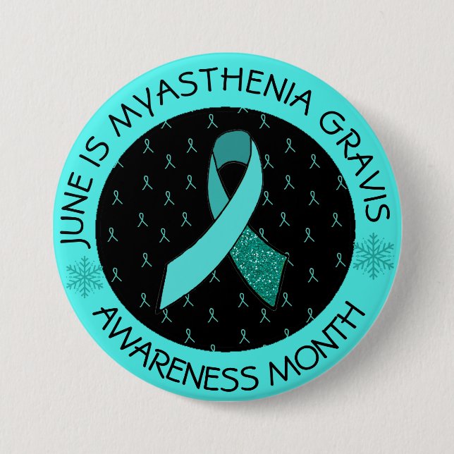 Myasthenia Gravis Hope Awareness Button Butterfly (Vorderseite)