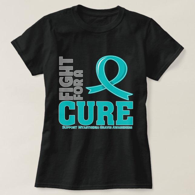 Myasthenia Gravis Kampf für eine Heilung T-Shirt (Design vorne)