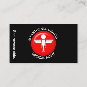 Myasthenia Gravis Medical Alert Card Visitenkarte