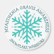 Myasthenia Gravis Snowflake Magnet
