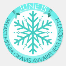 Myasthenia Gravis Snowflake Warrior autocollant