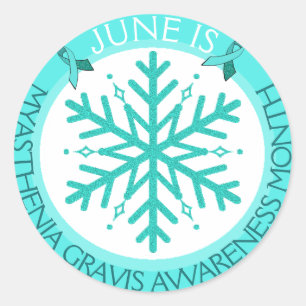 Myasthenia Gravis Snowflake Warrior autocollant