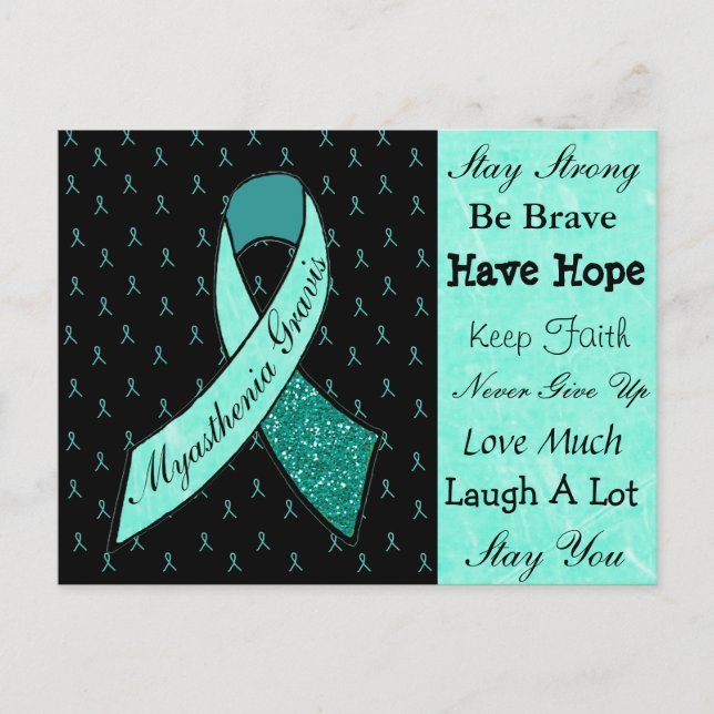 Myasthenia Gravis Support Warrior Postcard Postkarte (Vorderseite)