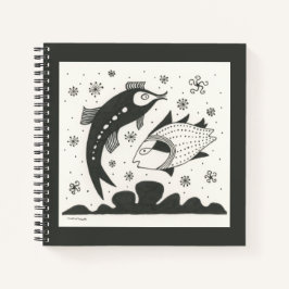 Mycenaean Griechisch Inspiriert Fisch-Notebook Notizbuch