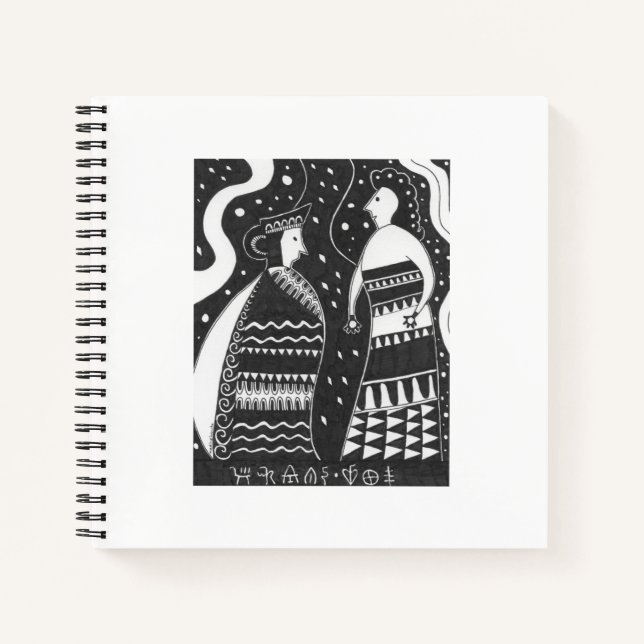 Mycenaean Griechisch Inspiriert Mother&Daughter-No Notizbuch (Vorderseite)