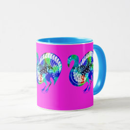 Mycenaean Griechisch Inspiriert Multicolored Bird Tasse