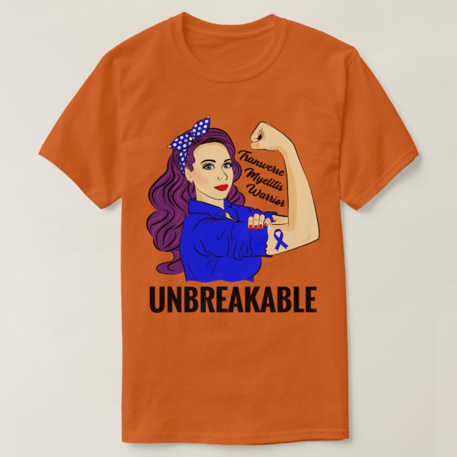 Myelitis-Bewusstsein Spinale Störungen T-Shirt (Design vorne)