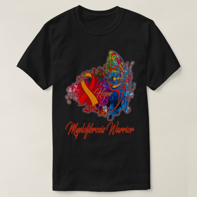 Myelofibrose Bewusstsein VNeck T-Shirt (Design vorne)