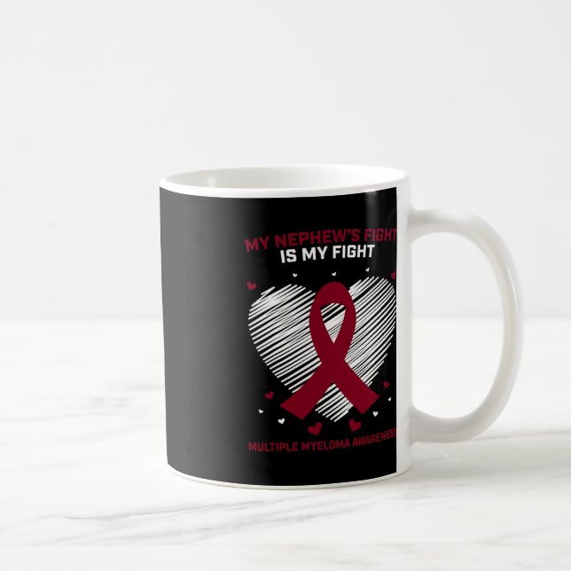 Myelom Awareness Ribbon Blood Cancer Survivor Pla Kaffeetasse (Rechts)