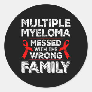 Myelom Awareness Ribbon Blood Cancer Survivor Pla Runder Aufkleber