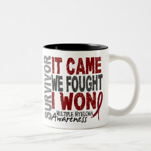 Myeloma-Überlebender, den es wir kam, kämpfte mi Zweifarbige Tasse