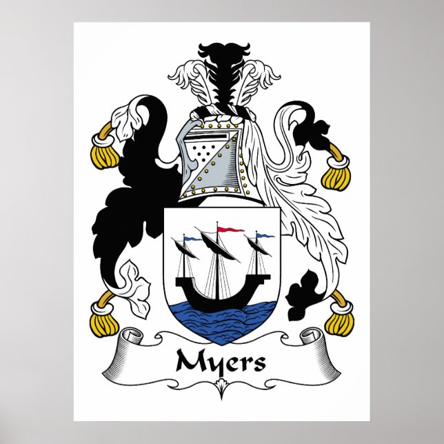 Myers Familienwappen Poster (Vorne)