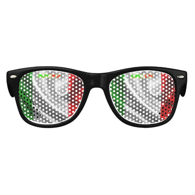 MYETV-Party-Sonnenbrille (italienische Flagge) Partybrille (Vorderseite)