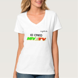MYETVs Italienischer V-Neck-T - Shirt