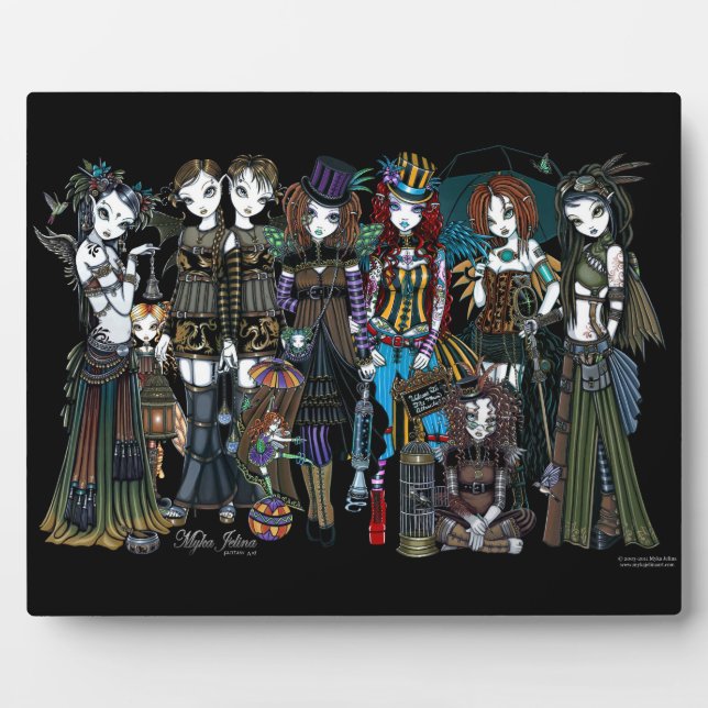 Myka Jelina Steampunk Tribal Fairies Foto Plaque Fotoplatte (Vorderseite)