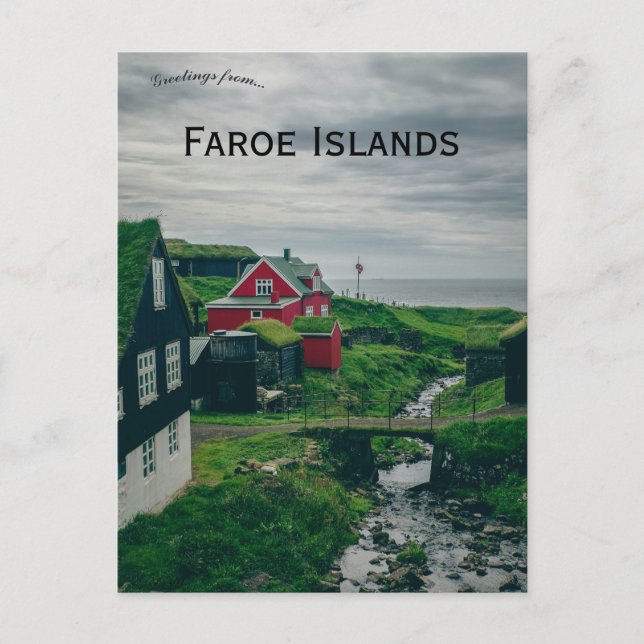 Mykines Farosinseln Postcard Postkarte (Vorderseite)