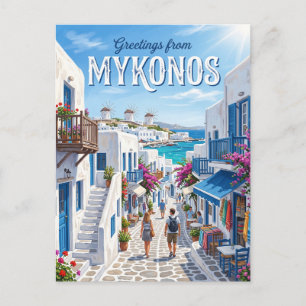 Mykonos Altstadt (Chora) Griechenland Postkarte