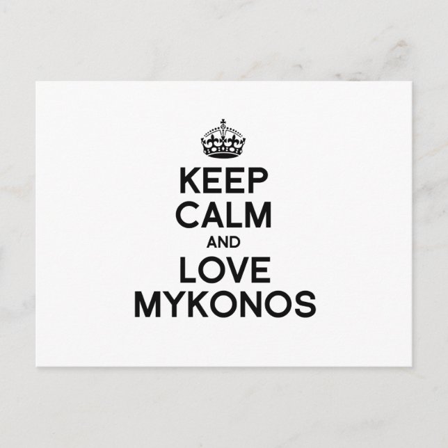 MYKONOS BEHALT CALM -.png Postkarte (Vorderseite)