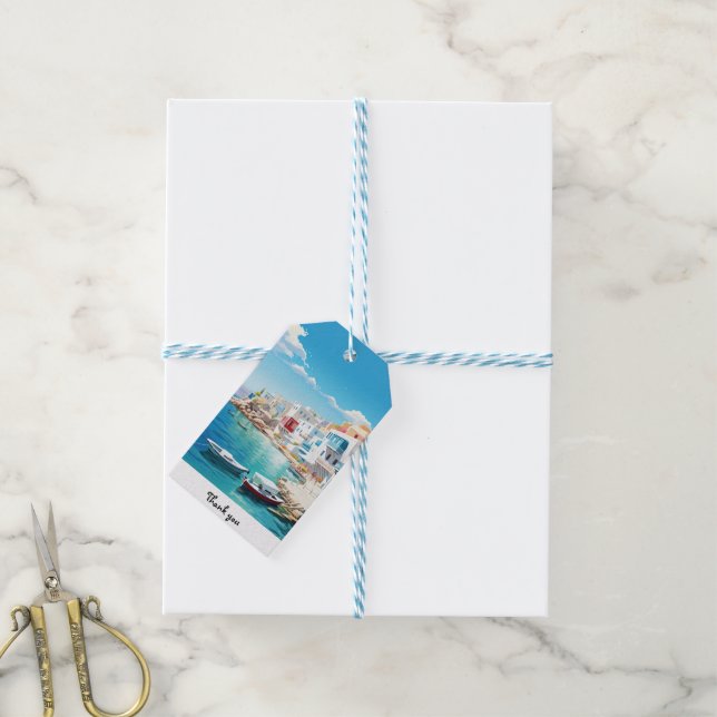 Mykonos Geschenkanhänger (Mit Garn)