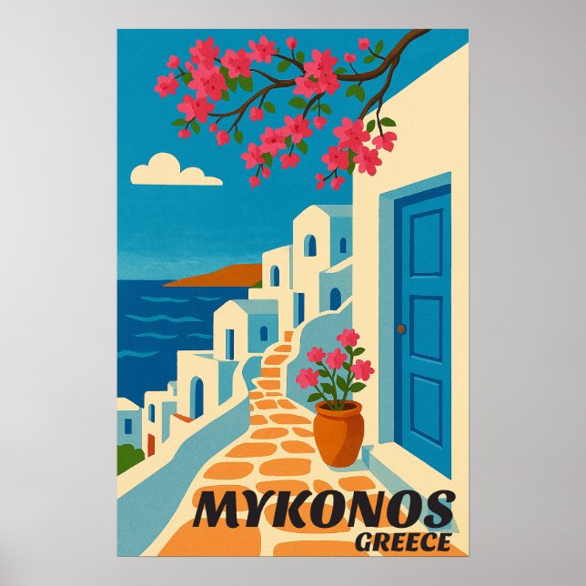 Mykonos Greece Seaside Travel  Poster (Vorne)