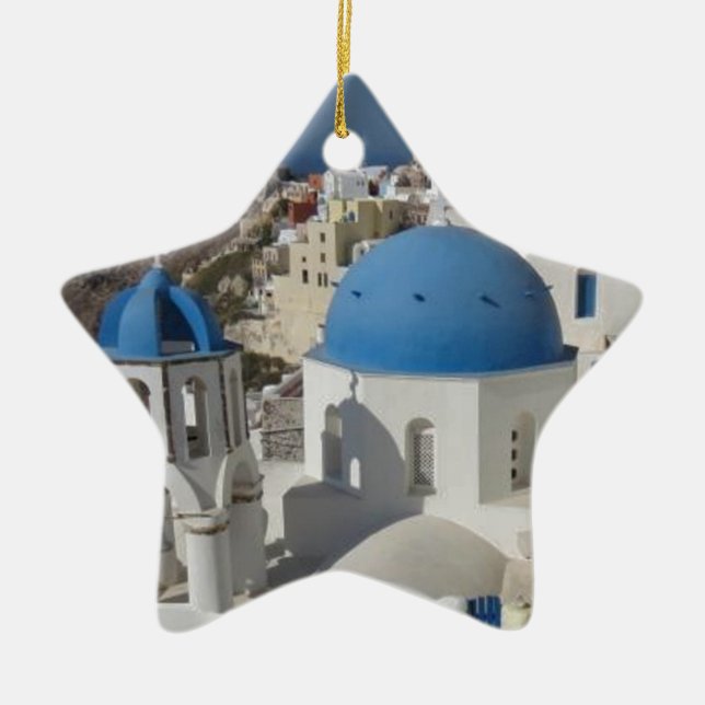 Mykonos Greece Travel Keramik Ornament (Vorne)