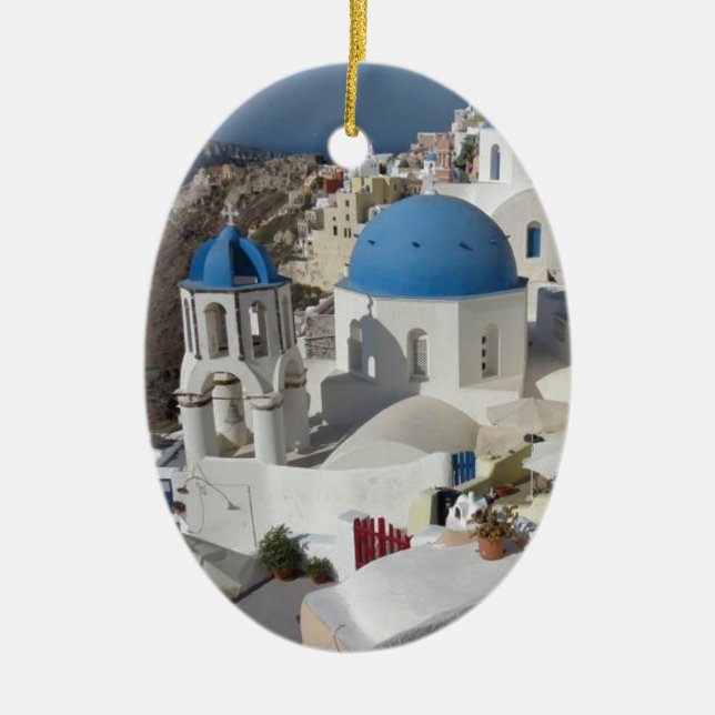 Mykonos Greece Travel Keramik Ornament (Vorne)