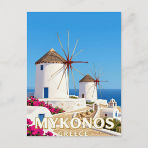 Mykonos Griechenland Berühmte Windmühlen 🌬️ Postkarte