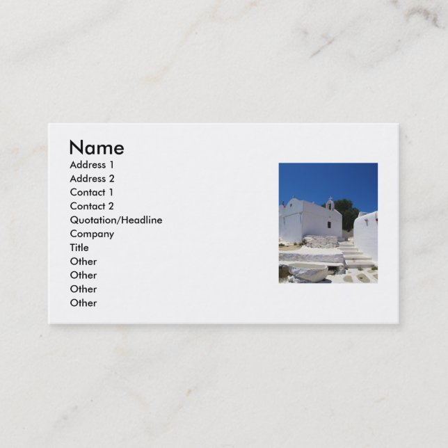 Mykonos, Griechenland, griechische Inseln, Visitenkarte (Vorderseite)
