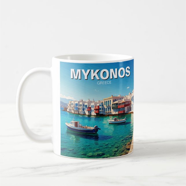 Mykonos-Griechenland-Inseln Kaffeetasse (Links)