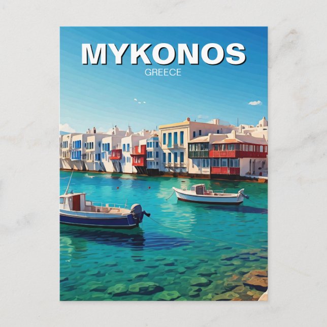 Mykonos-Griechenland-Inseln Postkarte (Vorderseite)