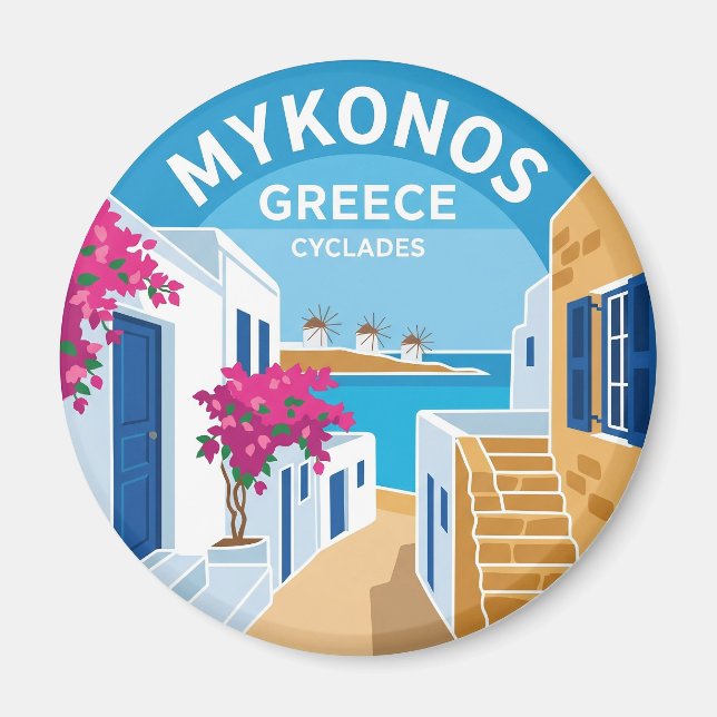 Mykonos Griechenland Magnet (Vorne)