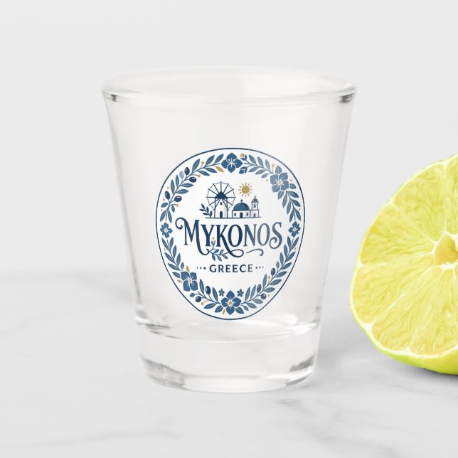 Mykonos Griechenland Schnapsglas (Vorderseite)