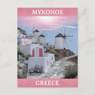 Mykonos Griechenland Windmill Griechische Inseln Postkarte