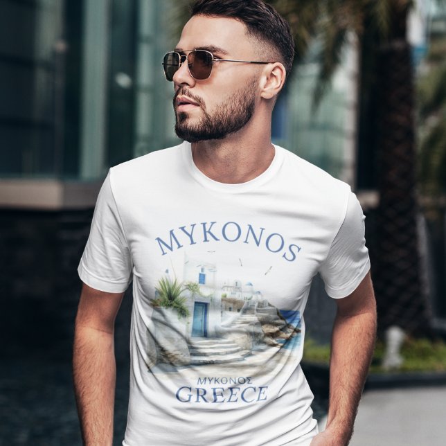 Mykonos in Watercolor Bliss Tri-Blend Shirt (Von Creator hochgeladen)
