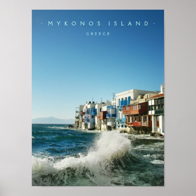 Mykonos Island Little Venice Griechenland Poster (Vorne)