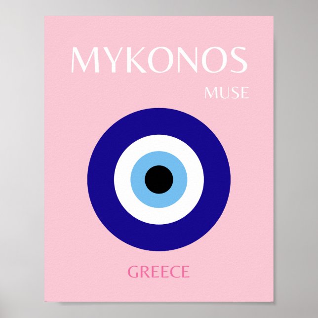 Mykonos-Maus, Mykonos, Rosa Poster (Vorne)