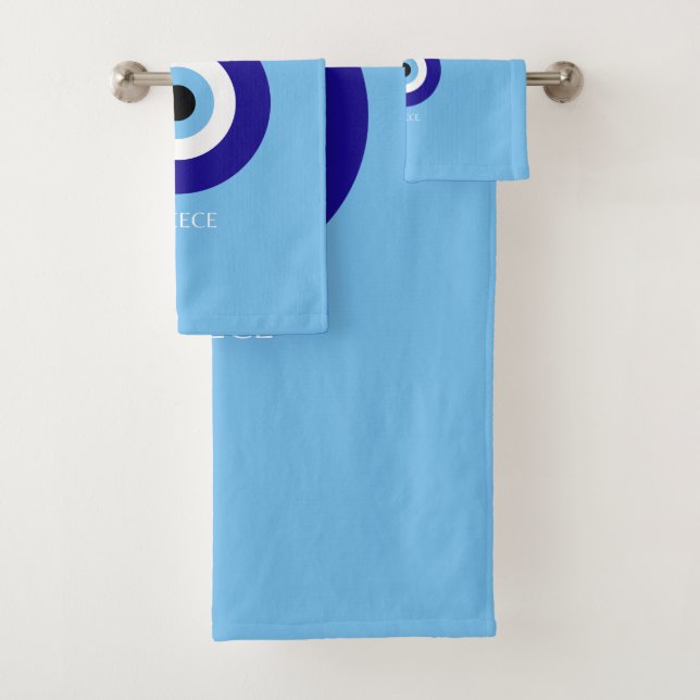 Mykonos Muse, blau Badhandtuch Set (Insitu)