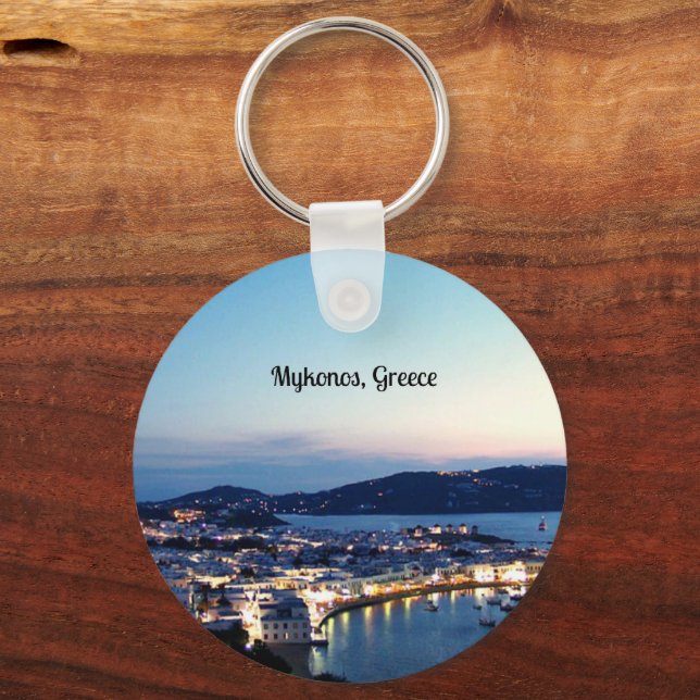 Mykonos, Panorama Griechenland Schlüsselanhänger (Rückseite)